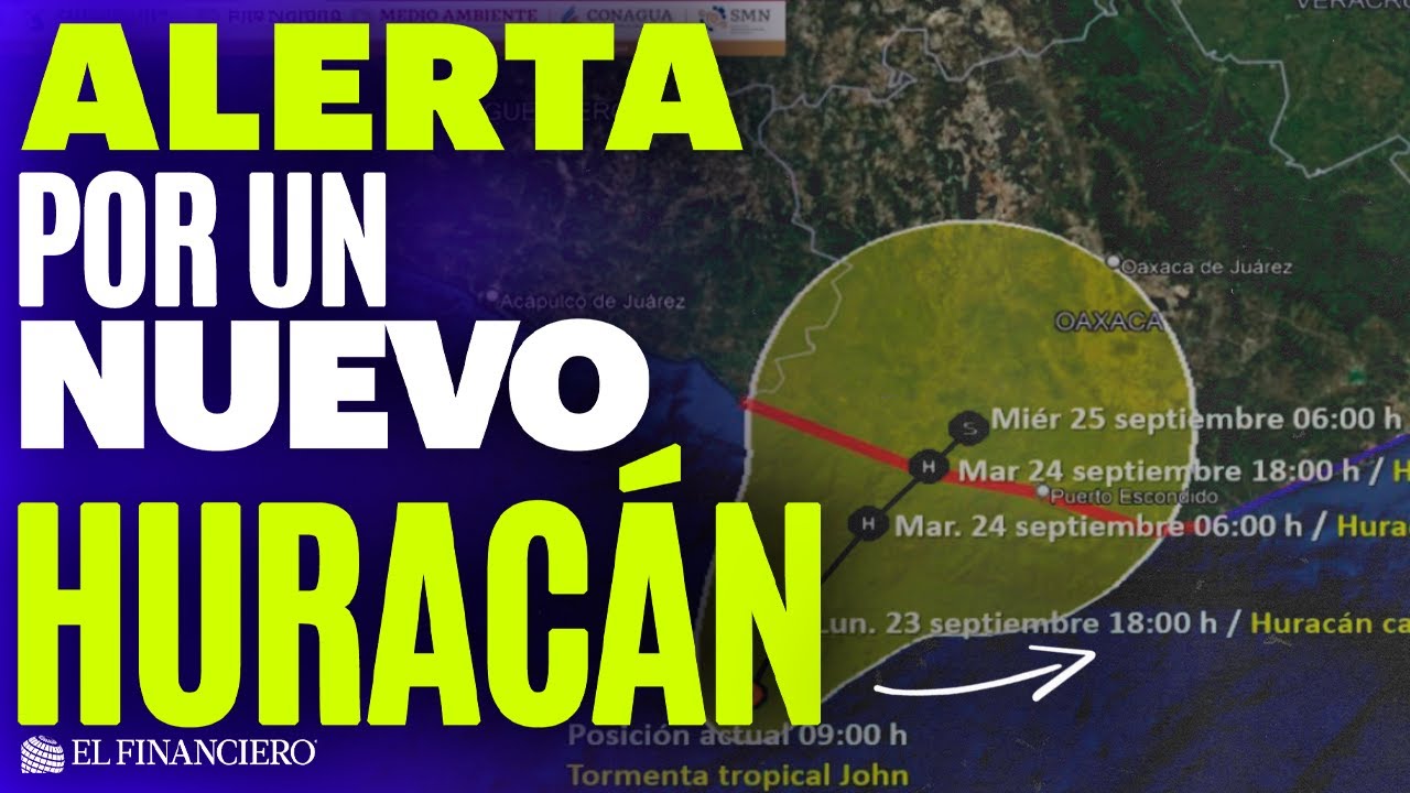 Huracán ‘John’ impactaría como categoría 3 en Puerto Escondido, Oaxaca