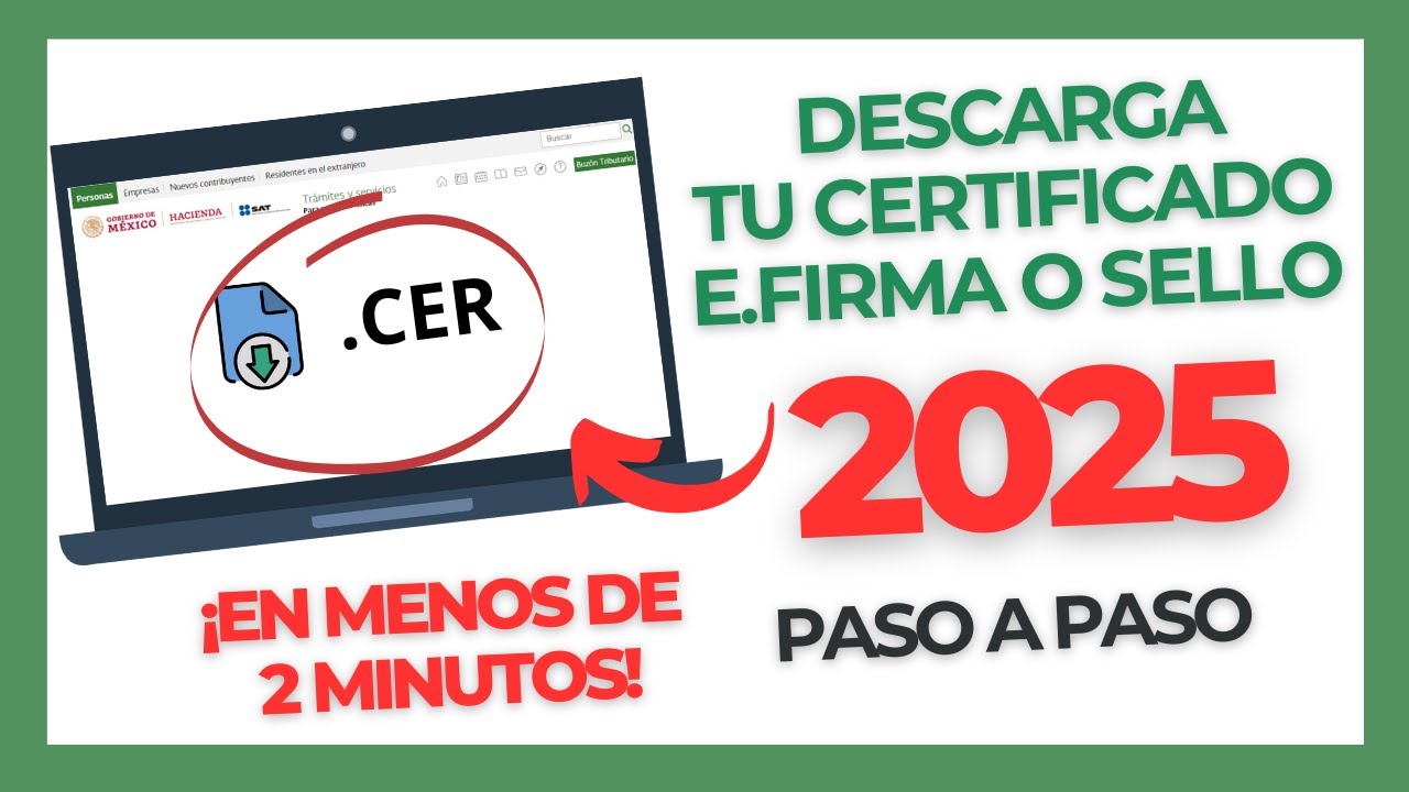 Como DESCARGAR tus CERTIFICADOS del SAT | e.firma o sellos .cer SAT