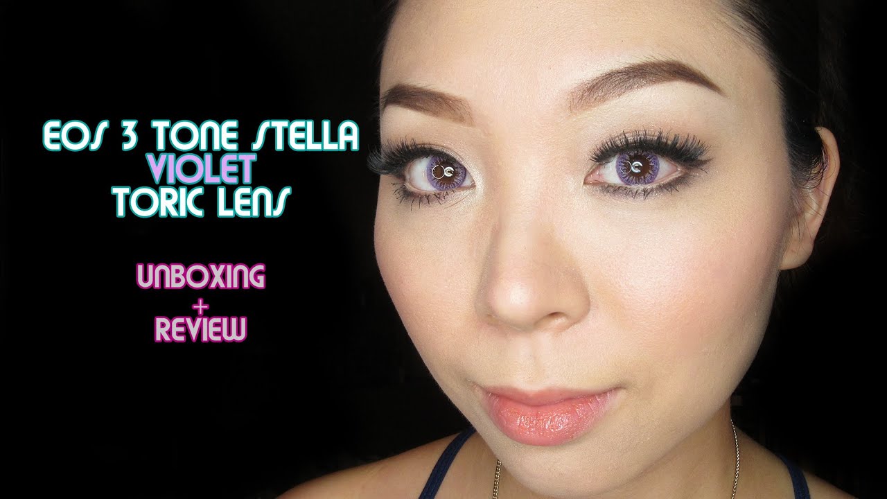 EOS 3 Tone Stella Violet Toric Lens Unboxing and Review