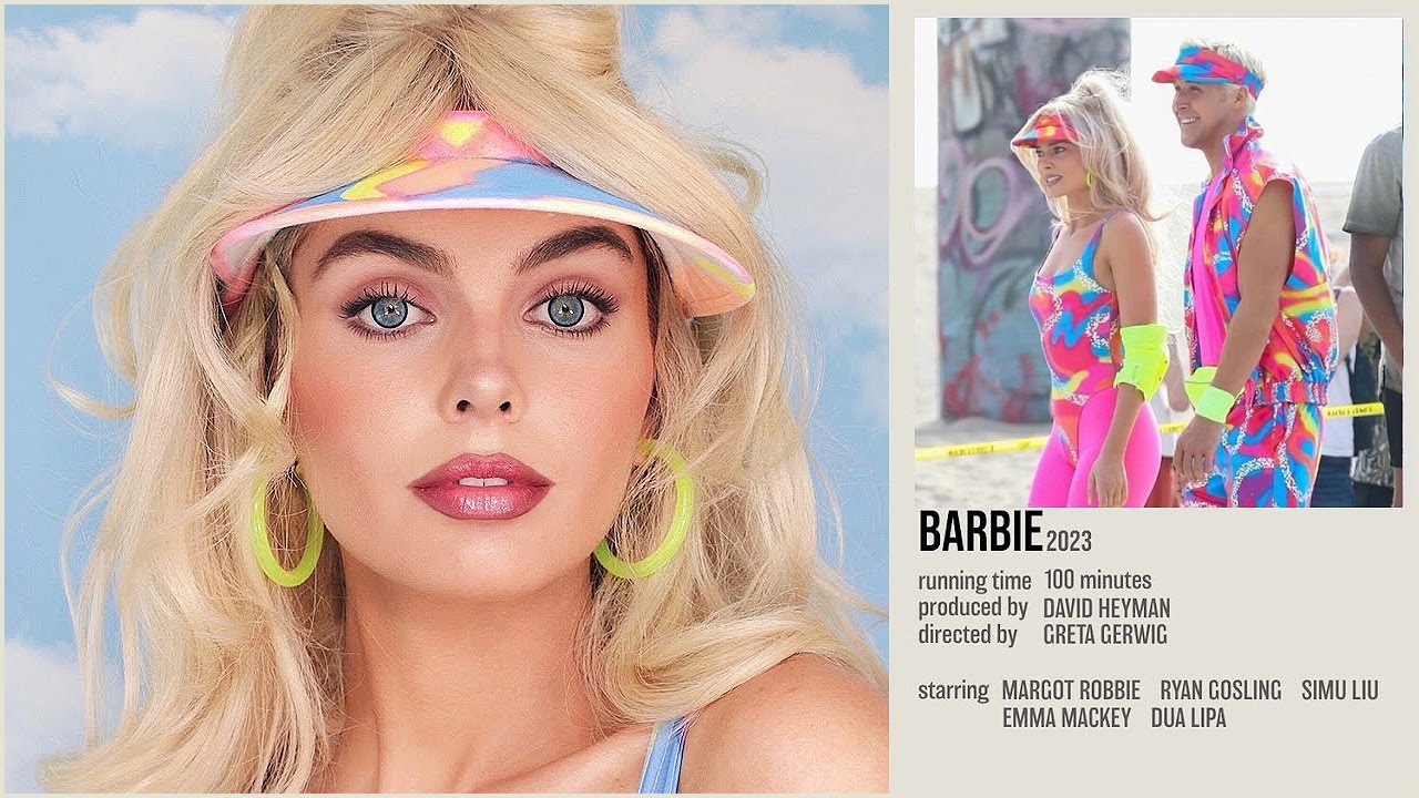 Margot Robbie BARBIE MOVIE Makeup🛼💖👱🏻♀️ + '90s Roller Skate Barbie Costume!