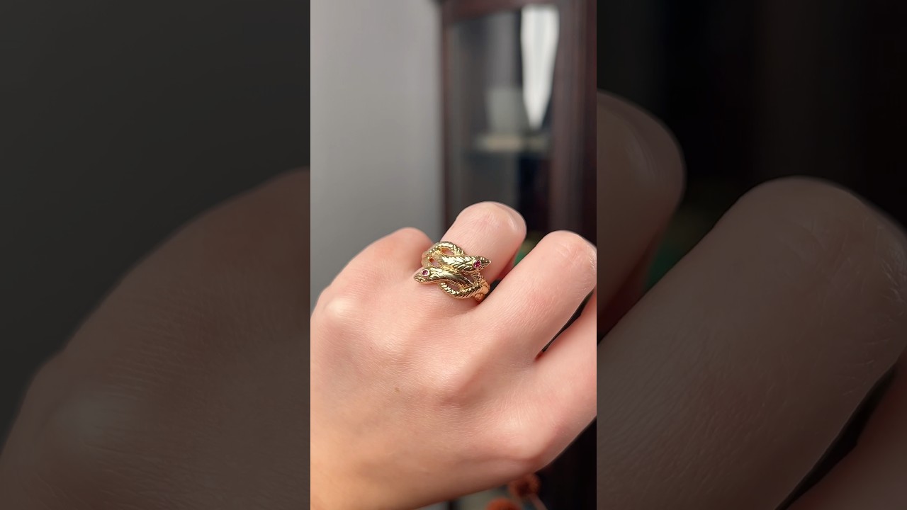 Antique Ruby Snake Ring #snake #snakering #ruby #antiquejewelry