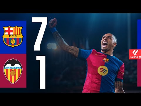 FC BARCELONA 7 vs 1 VALENCIA | LALIGA 2024/25 MD21 (WITH COMMENTARY)