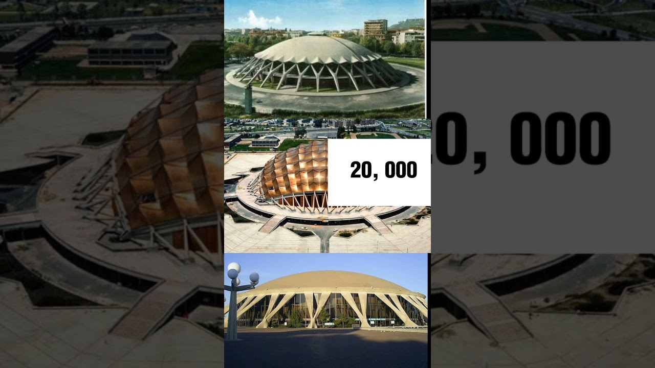 Edificios similares Palacio de los Deportes de México y Roma y el Norrfolk Scope Arena.