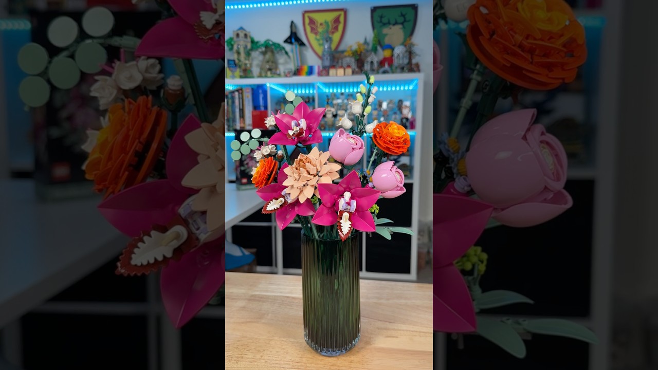Building a STUNNING Flower Bouquet out of LEGO! #lego #legoflowers #10342 #legoreview #rlfm
