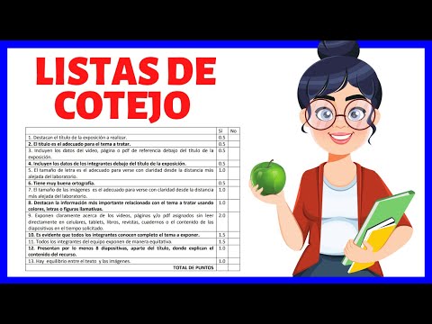 ¿Qué son las LISTAS DE COTEJO y cómo se hacen? (Con ejemplos)👩🏫