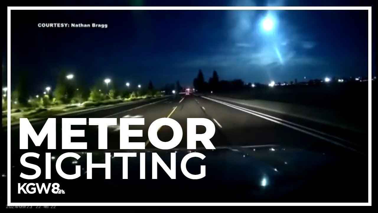Meteor streaks through Oregon sky | Dashcam, doorbell camera videos