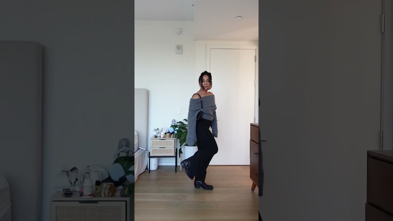 Off the Shoulder Sweater 4 Ways #grwm #outfitdiaries #outfitsinspo #styleinspo
