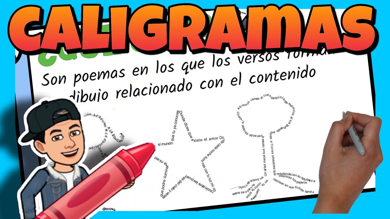 ✏ CALIGRAMAS para NIÑOS de PRIMARIA