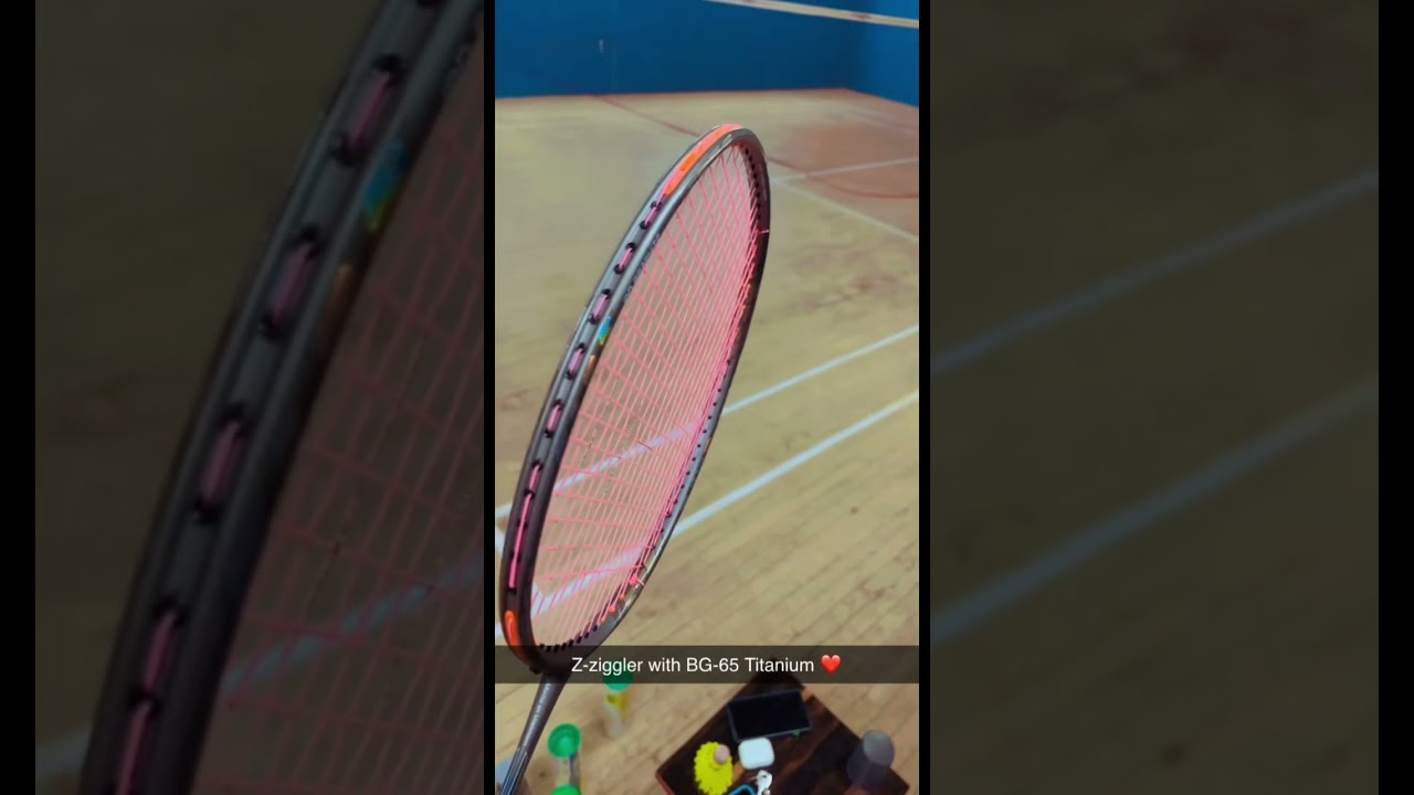 Apacs Z-Ziggler with Yonex BG-65 Titanium at 28lbs! ❤️