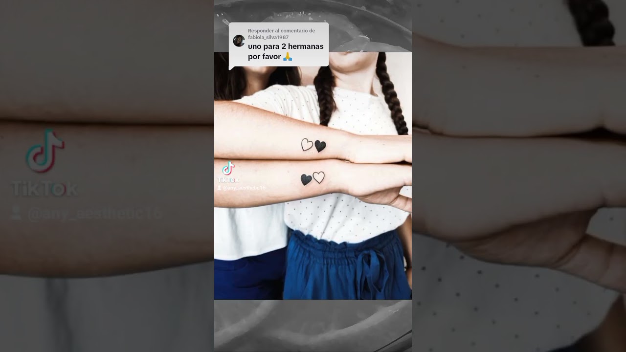 Ideas de tatuajes bonitos para hermanas. 🖤✨