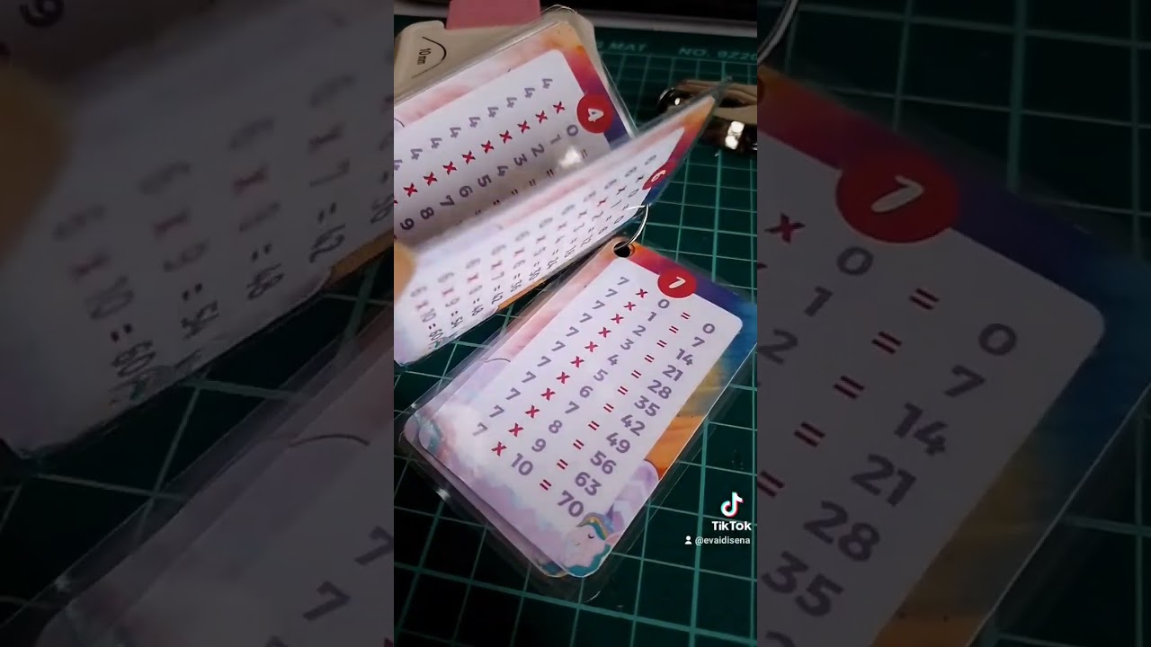 tablas de multiplicar estilo llavero