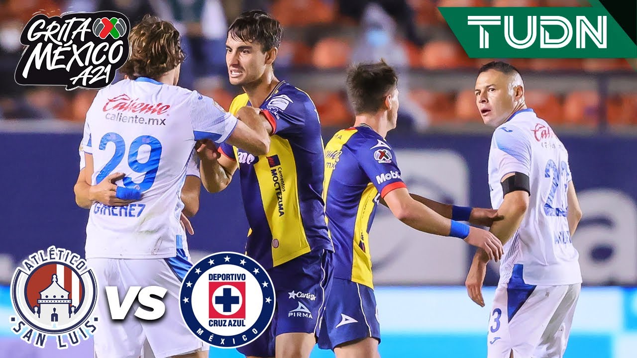 ¡Pelea en Cruz Azul! Giménez y Aguilar | Atl San Luis 0-0 Cruz Azul | Grita México AP2021 J6 | TUDN
