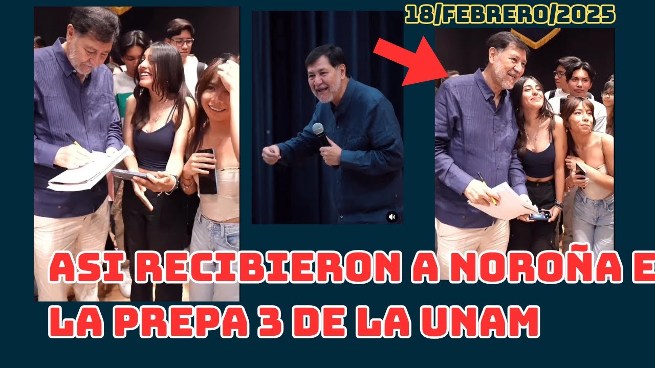 ASI RECIBIERON A NOROÑA EN LA PREPA 3 DE LA UNAM‼️