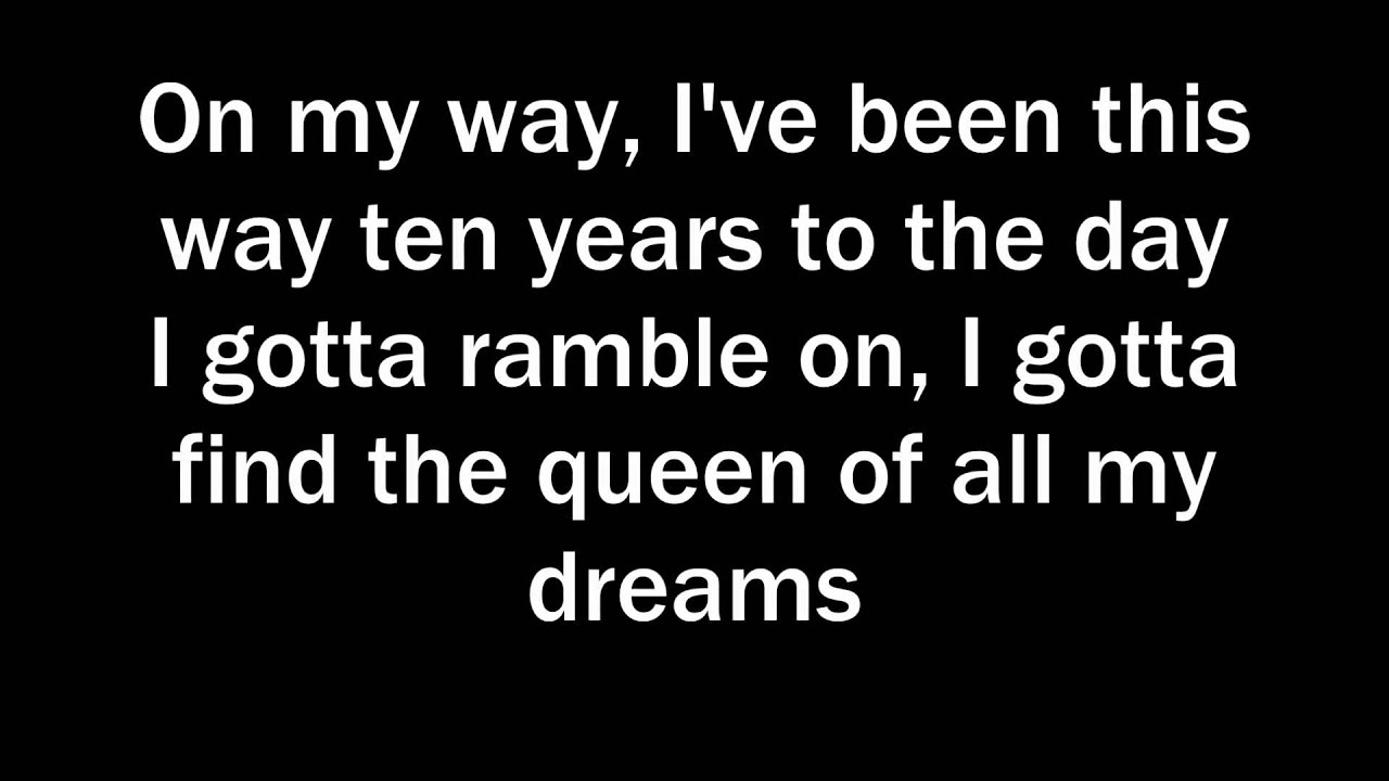 Ramble On-Led Zepelin (With lyrics)