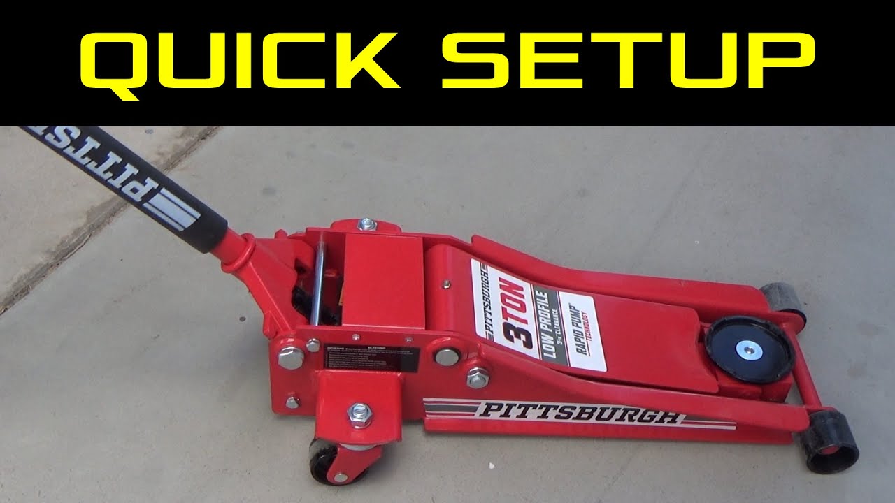 Pittsburgh 3 Ton Floor Jack - Quick Setup