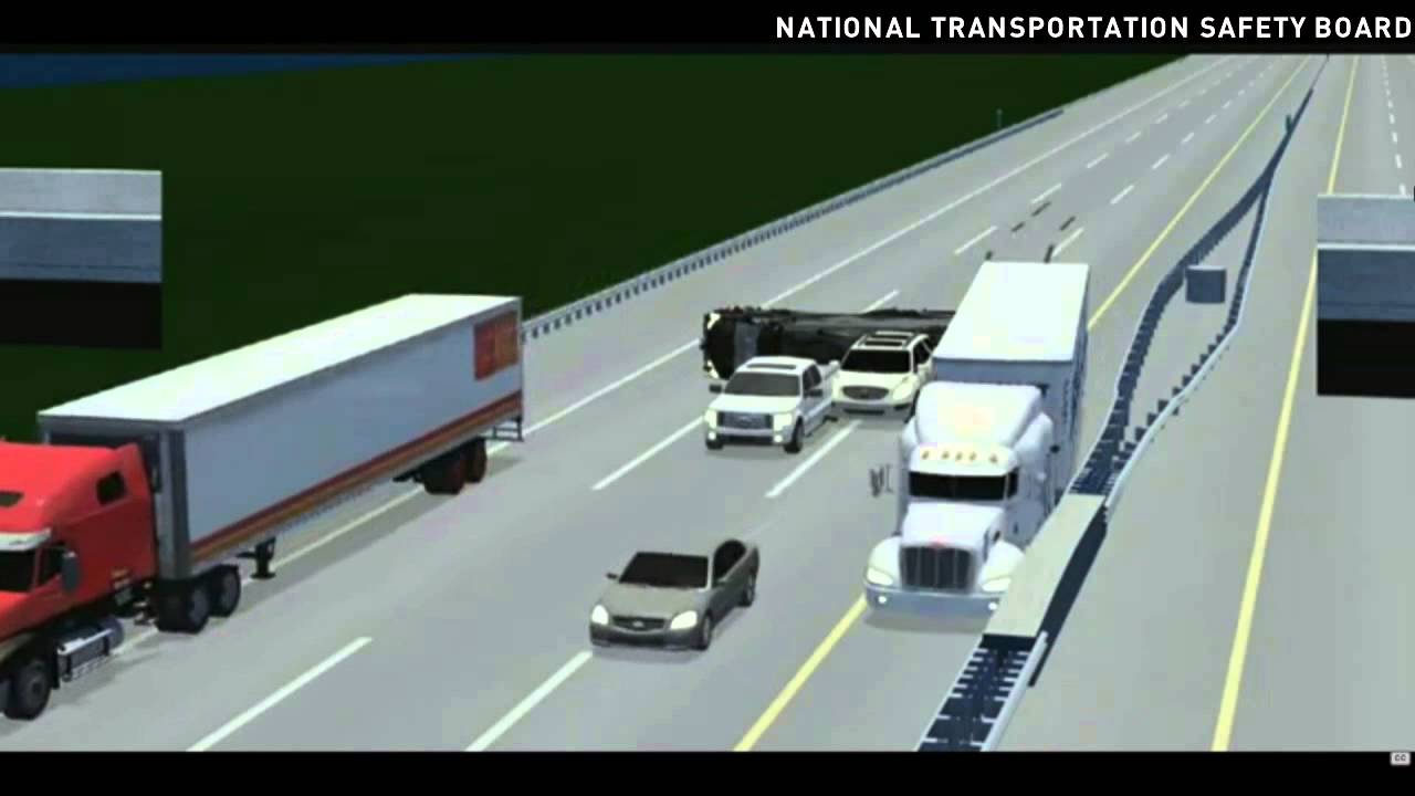 NTSB illustration shows Tracy Morgan crash