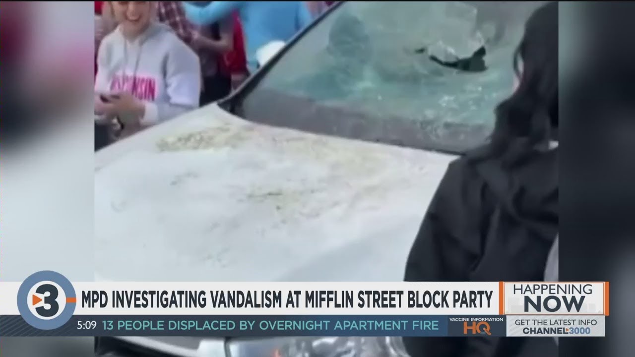 MPD investigating vandalism at Mifflin Street Block Party