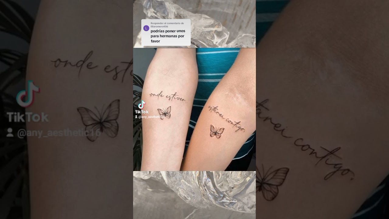 Ideas de tatuajes chiquitos y bonitos para hermanas. 🖤✨