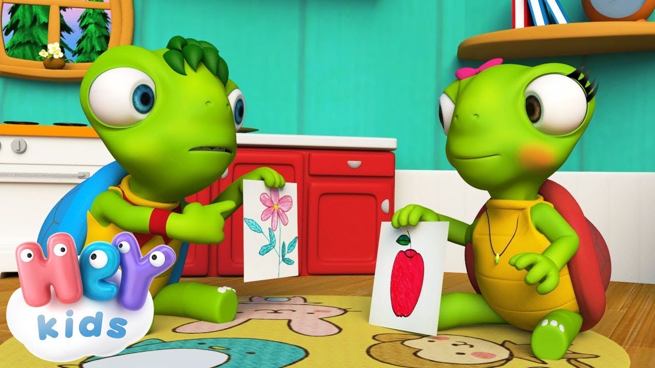 La Familia Tortuguita 🐢 Canciones Infantiles con Animales - HeyKids