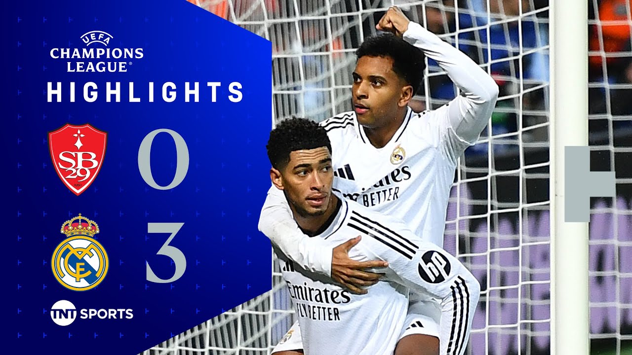 Bellingham & Rodrygo Seal The Victory 💪 | Brest 0-3 Real Madrid | UEFA Champions League Highlights