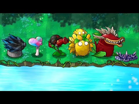 Plants vs Zombies Fusion:Ultimate Gatling,Sunshine Wall-Nut,Ultimate Chomper and Dark Spikeweed King