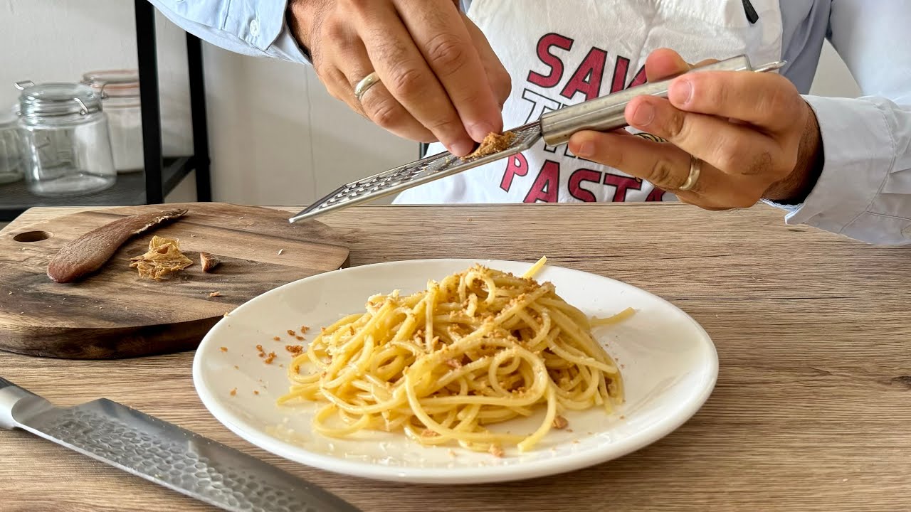 Spaghetti with homemade BOTTARGA