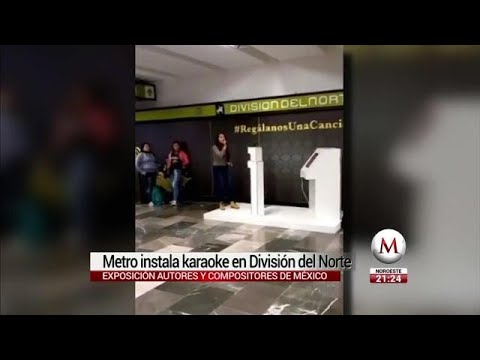 ¡A cantar! instalan karaoke en Metro División del Norte
