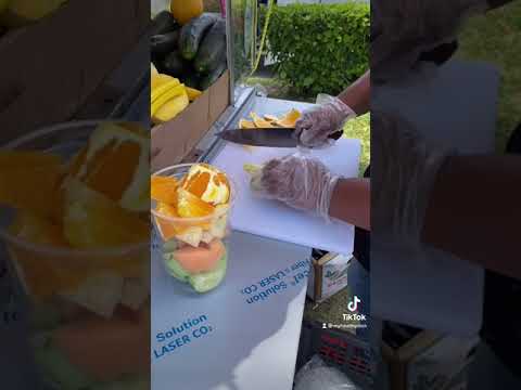LA Fruit Vendors Huge Fruit Cup for $7 | MyHealthyDish