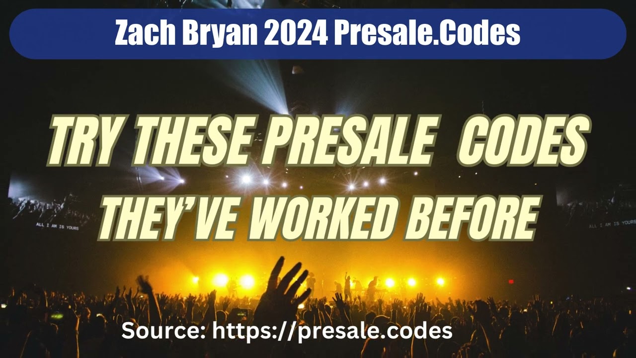 Zach Bryan presale codes 2024