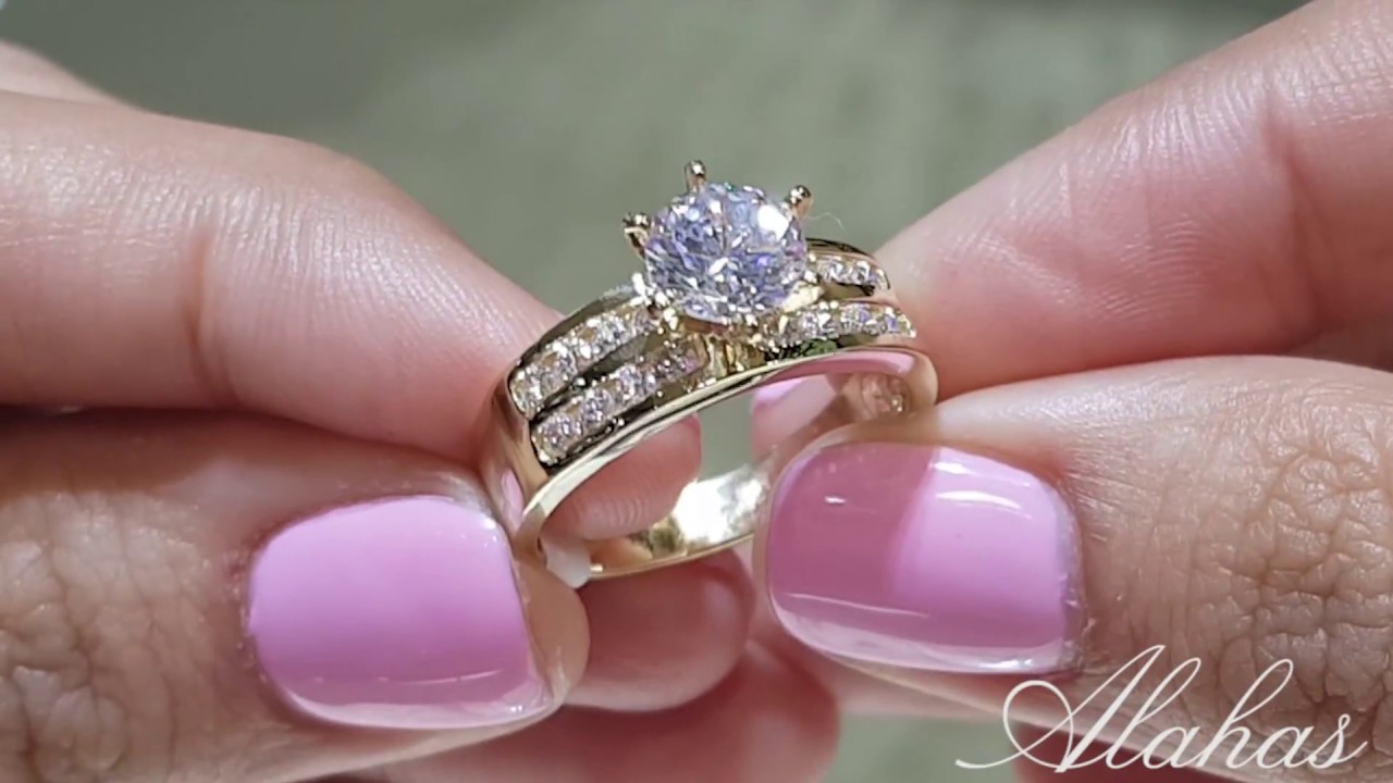 Anillo de compromiso oro 14k | Joyería Alahas