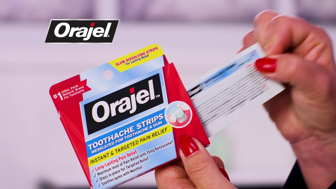 How to use Orajel Toothache Strips