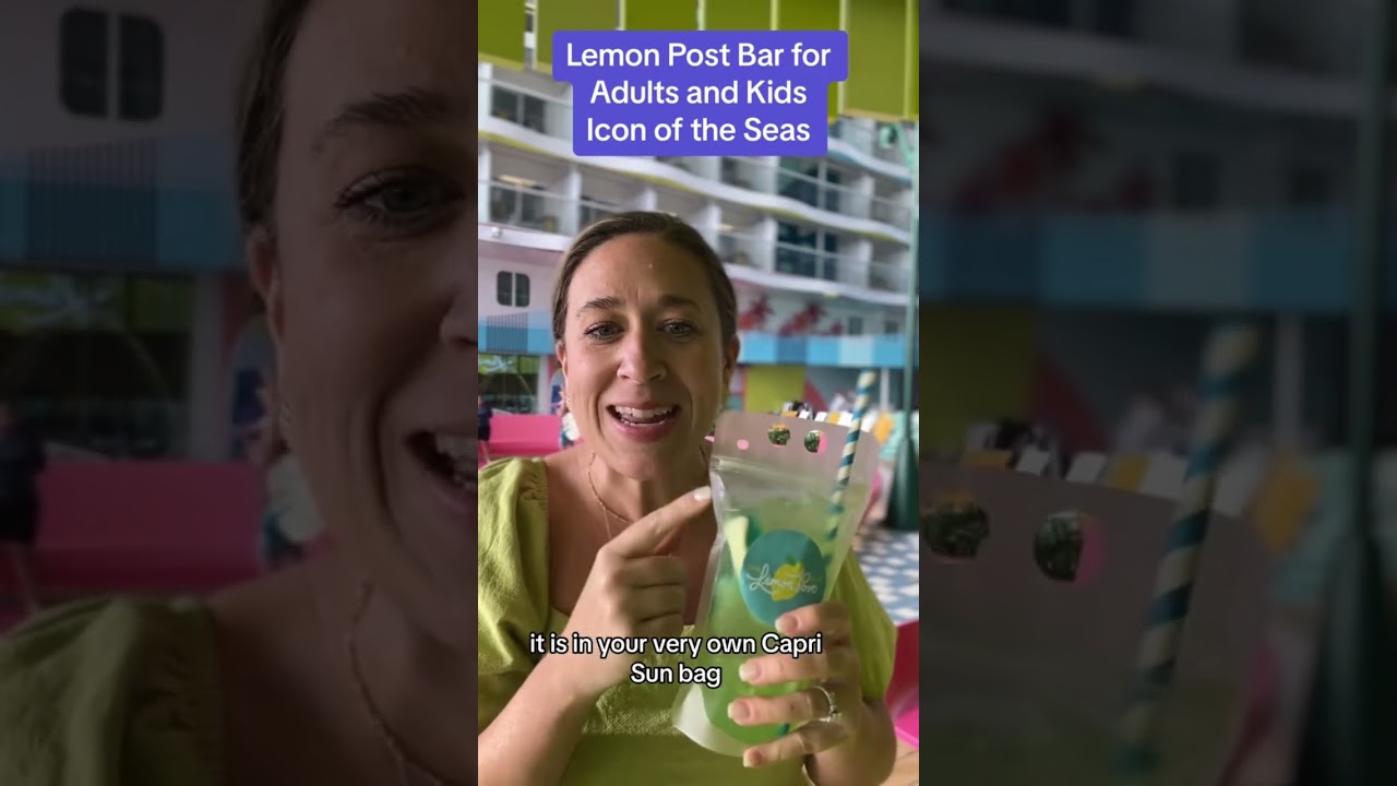 Stop by the Lemon Post Bar for a drink in Surfside on Icon of the Seas! #iconoftheseas #cruise #icon