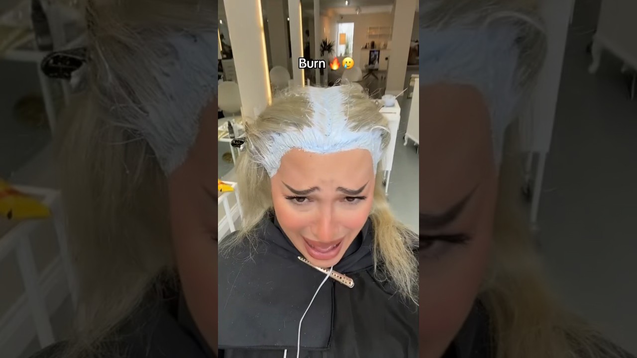 From 👵🏼 grey to platinum barbie blonde 🧝🏼♀️💜 #transandproud #hairtransformation #platinumhair