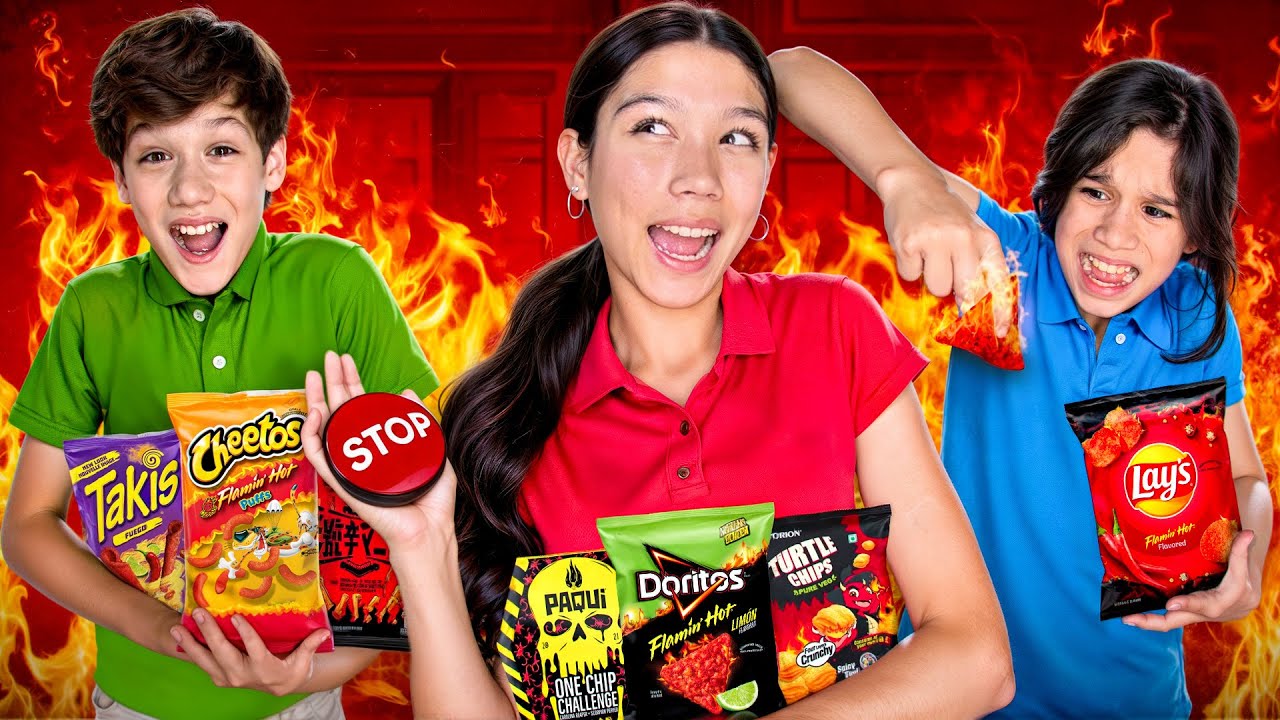 LAST TO STOP EATING SPICY CHIPS WINS MYSTERY PRIZE!