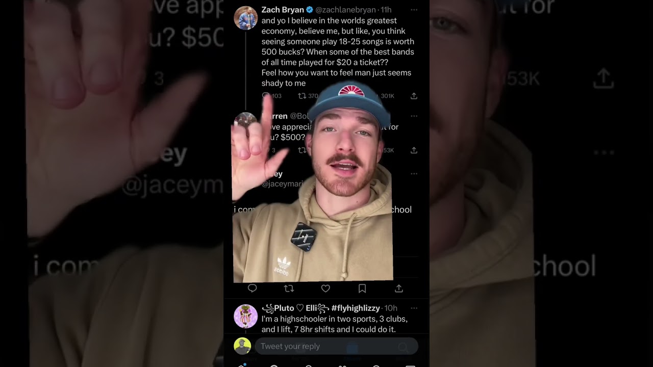 Zach Bryan tells his fans what a “fair price” for a concert ticket is
