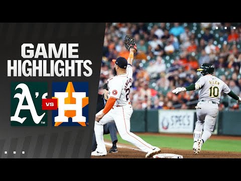 A's vs. Astros Game Highlights (9/12/24) | MLB Highlights