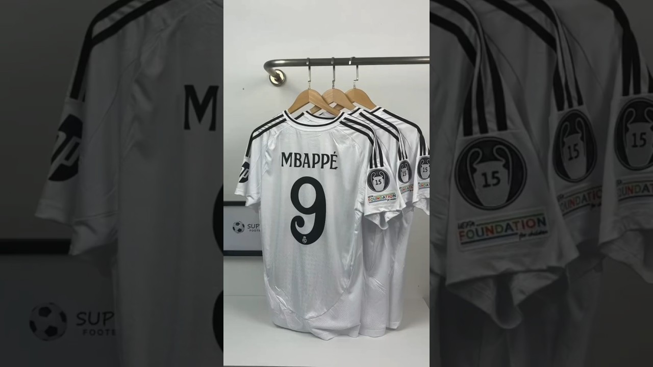 24/25 Real Madrid mbappe 9 or Vini jr 7 #realmadridcf #vinijr #mbappe #mbappefans #shorts