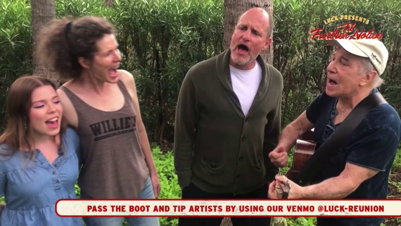 Paul Simon, Edie Brickell, LuLu Simon and Woody Harrelson...'Til further notice (Partial)