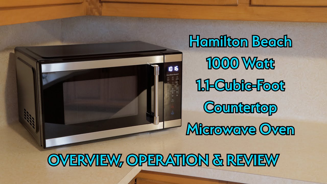 Walmart Hamilton Beach 1000 Watt 1.1-Cubic-Foot Microwave Oven - OVERVIEW, OPERATION & REVIEW!