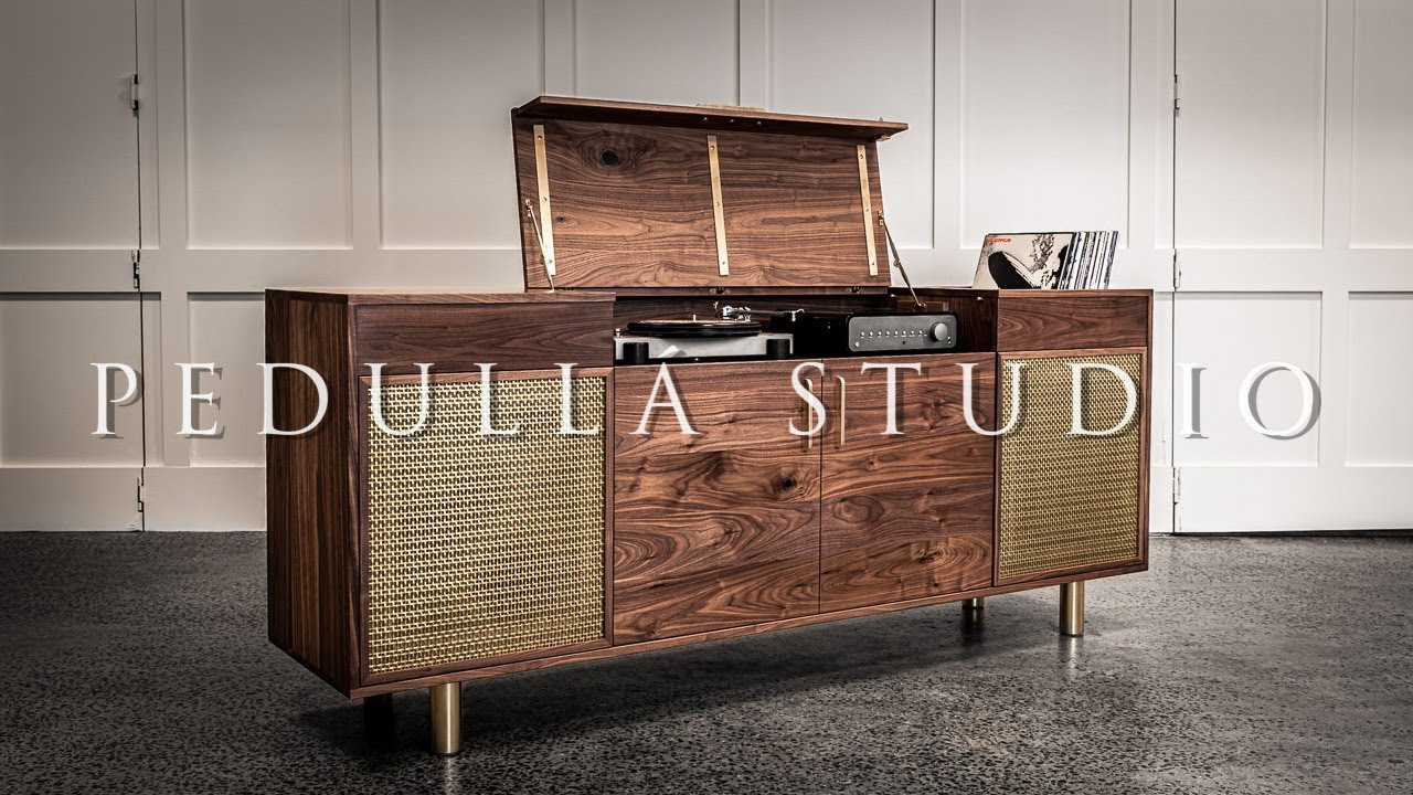 PEDULLA STUDIO | Building a Walnut & Brass Record Cabinet
