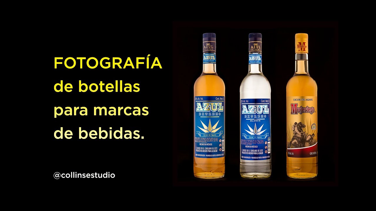Fotografía de producto, para botellas de tequila, mezcal, cervezas y licor de agave.