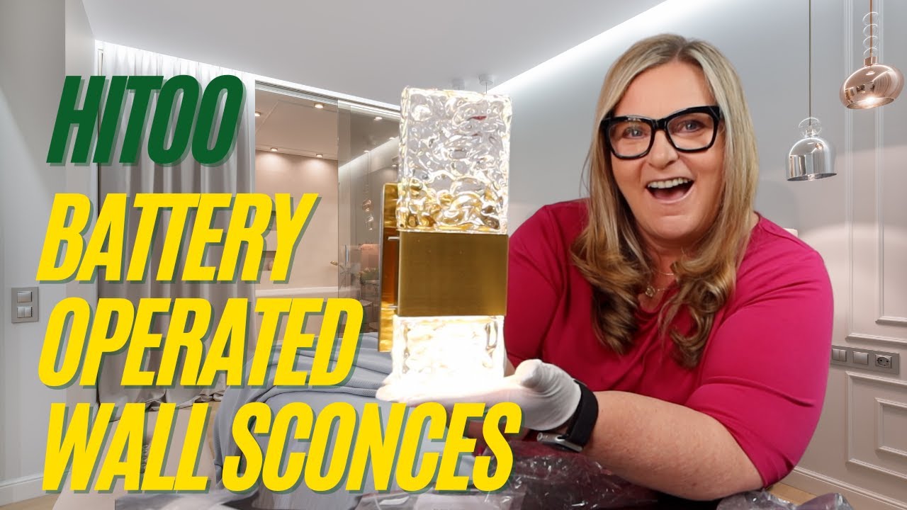 Hitoo  Gold Battery Operated Wall Sconces from Amazon.com