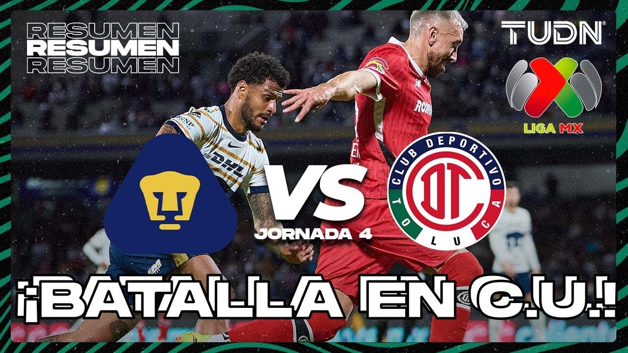 HIGHLIGHTS | Pumas vs Toluca | Liga Mx - CL2025 J4 | TUDN