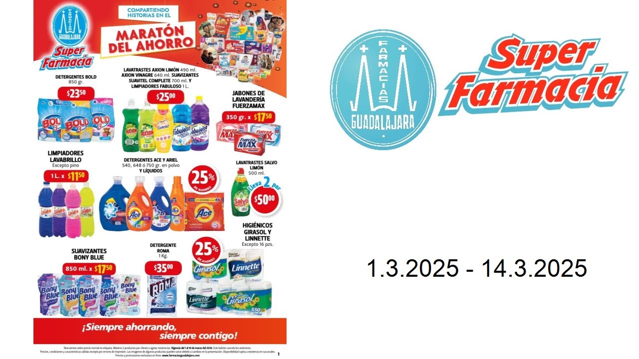 Ofertas Farmacias Guadalajara del 1 al 14 de marzo del 2025