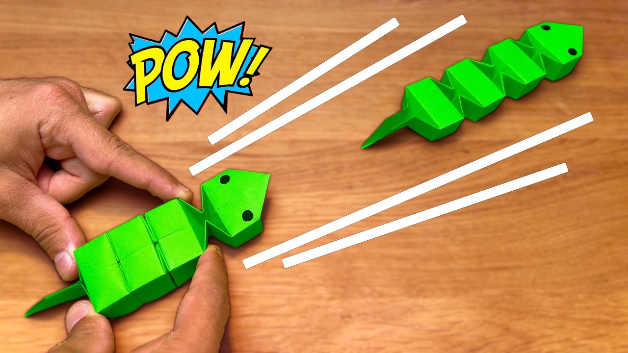 Origami Sliding Paper Snake | Fun & Easy Origami