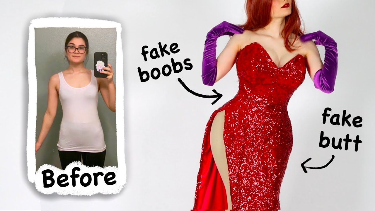 Making a Jessica Rabbit Costume (aka, how to fake an hourglass body shape!)