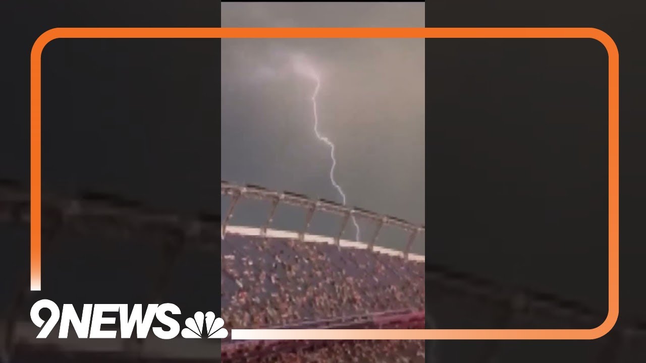 Lightning delayed the start of Ed Sheeran’s record-setting concert at Empower Field in #Denver.