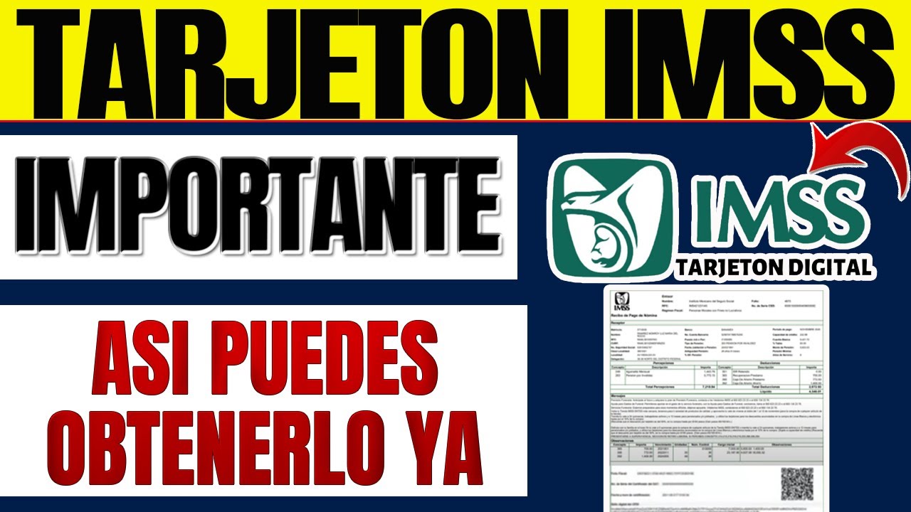 TARJETON DIGITAL IMSS asi puedes obtenerlo en internet y digital, para ayudarte
