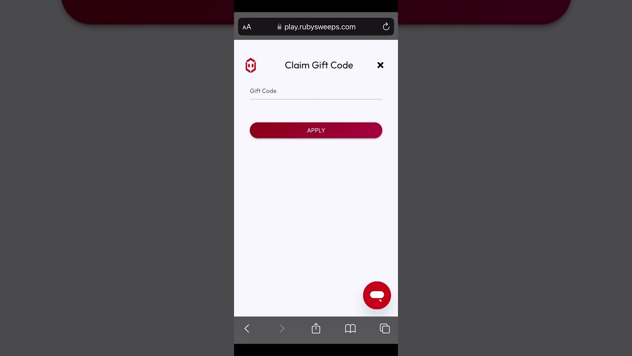 Ruby Sweeps - How to Claim a Gift Code