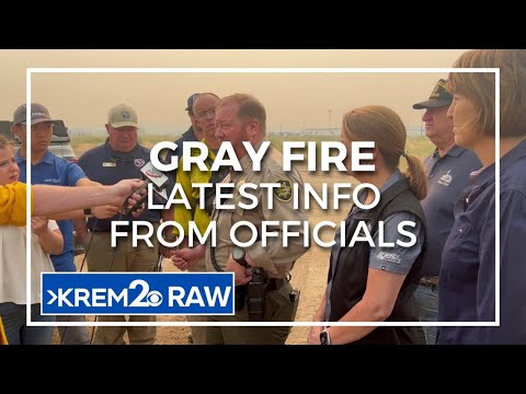Spokane County, DNR officials give update on Gray Fire in Medical Lake | RAW